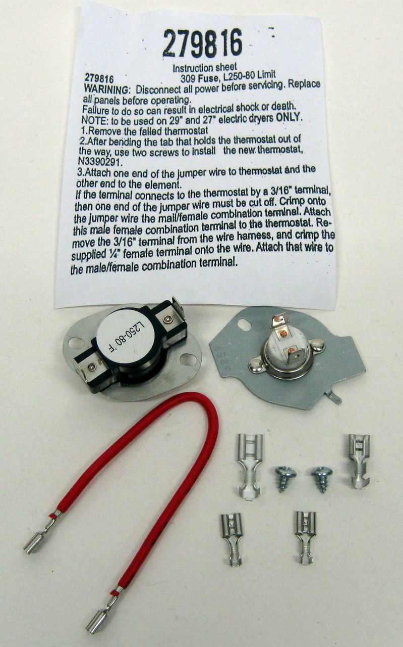 279816 Whirpool Dryer Thermostat Thermal 