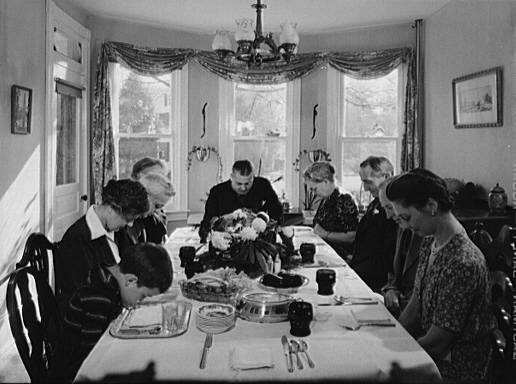 Thanksgiving prayer and meal